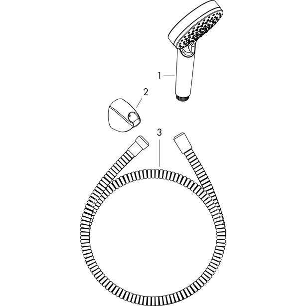 Hansgrohe brauseset Vernis Blend Vario EcoSmart/Porter chrom Brauseschlauch 1600mm 26278000