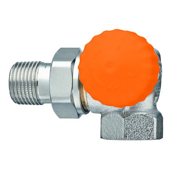 Heimeier Thermostatventil Eclipse, Winkeleck/rechts, DN15 1/2", automatische Durchflussregelung 3934-02.000