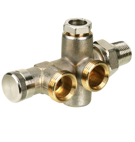 Danfoss Kupplungsgehäuse RA-KW Heizkörper R 1/2, Anlage G 3/4 AG 013G3369