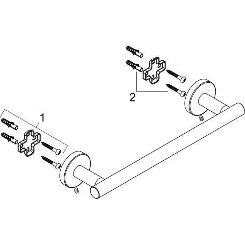 Hansgrohe Haltestange Logis Universal chrom 41713000