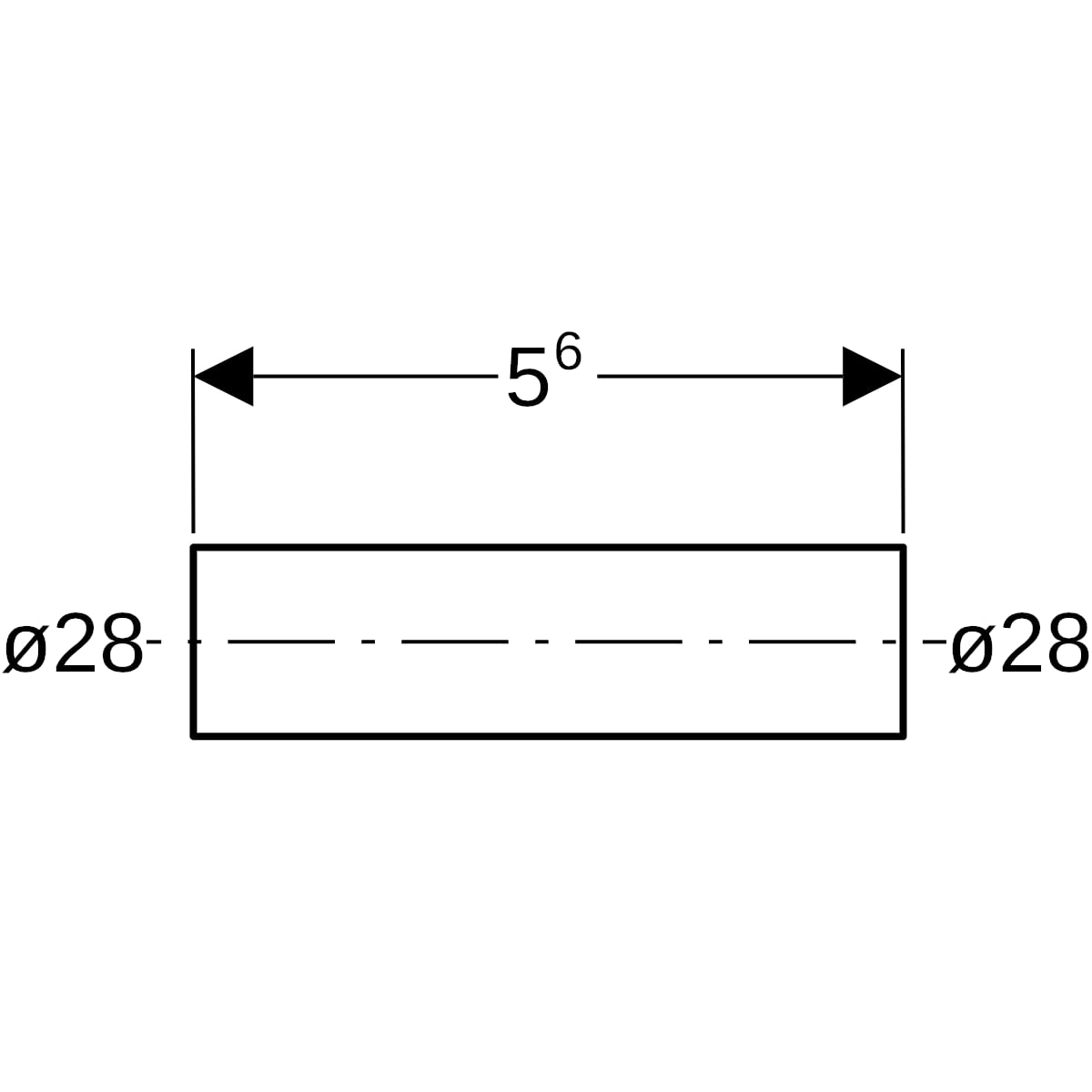 Geberit Mapress C-Stahl Rohrnippel außen verzinkt d28 22053