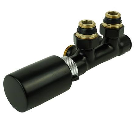 Purmo Armatur für Badheizkörper 50mm Eck schwarz RAL 9005 matt AZ1XTPS9037005S