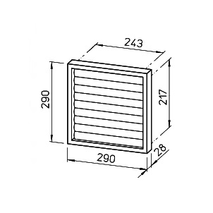 Helios VK 250 Verschlußklappe selbsttätig, Kunststoff 00759