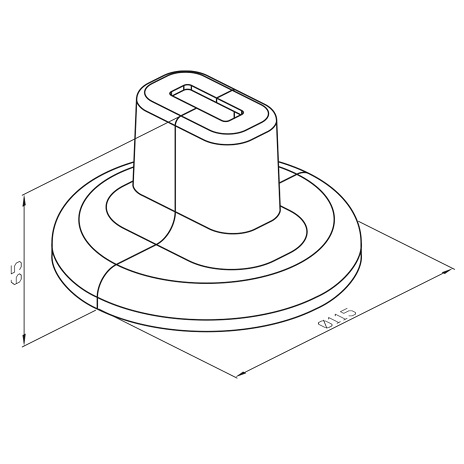 Wemefa Design-Fußabdeckung für Standfix 10-824-10