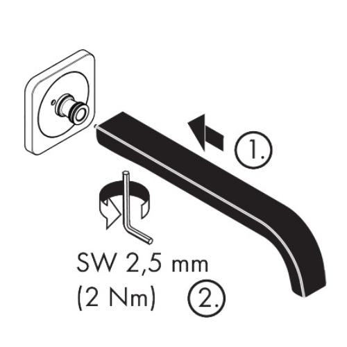 Hansgrohe Auslauf komplett Axor Citterio E chrom 92336000