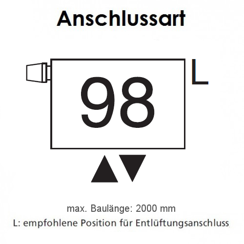 Arbonia Mehrpreis zu Heizwand Einbauventil Anschlussart 98, Ventil oben, Klemm