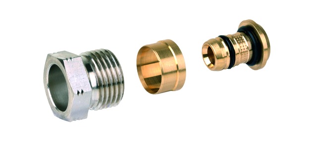 Resideo Klemmverschraubung für Verbundrohr, G 1/2 AG, 16 x 2mm FIG1/2M16X2