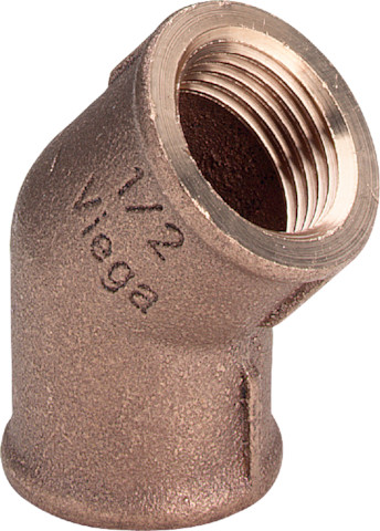 Viega Bogen 45 Grad Rotguss 3120 in Rp1/2 320690