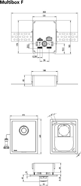 Heimeier UP-Kasten Multibox F mit Thermostatventil, weiß 9306-00.800