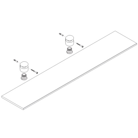 Hansgrohe Halteelement Axor Glasablage steel 96476800