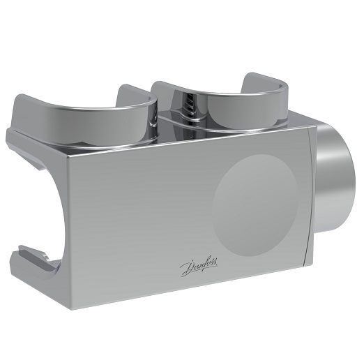 Danfoss Kunststoffabdeckung für VHS-DV Eck, Fühler links in chrom, Heizkörper 3/4" 013G7971