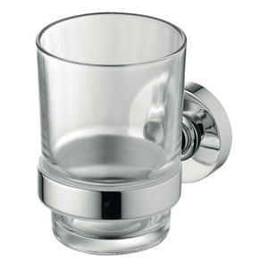 Ideal Standard Zahnputzbecher IOM aus Klarglas, chrom A9121AA