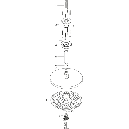 Hansgrohe Kopfbrause Raindance Select S 240 2jet 240mm Deckenmontage chrom 26467000