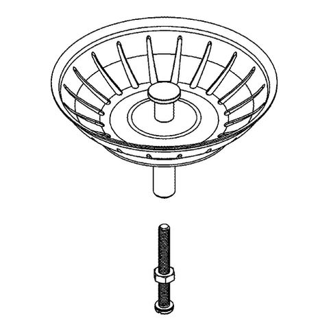 Grohe Stopfen für Küchenspüle edelstahl 42576SD0