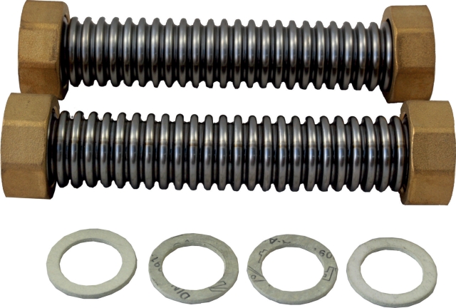 Wolf Edelstahl-Wellschlauchset 127mm für Niedertemperaturkreis 2070733