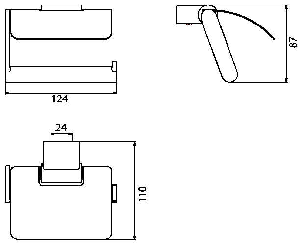 Emco Papierhalter System2 mit Deckel chrom 350000106