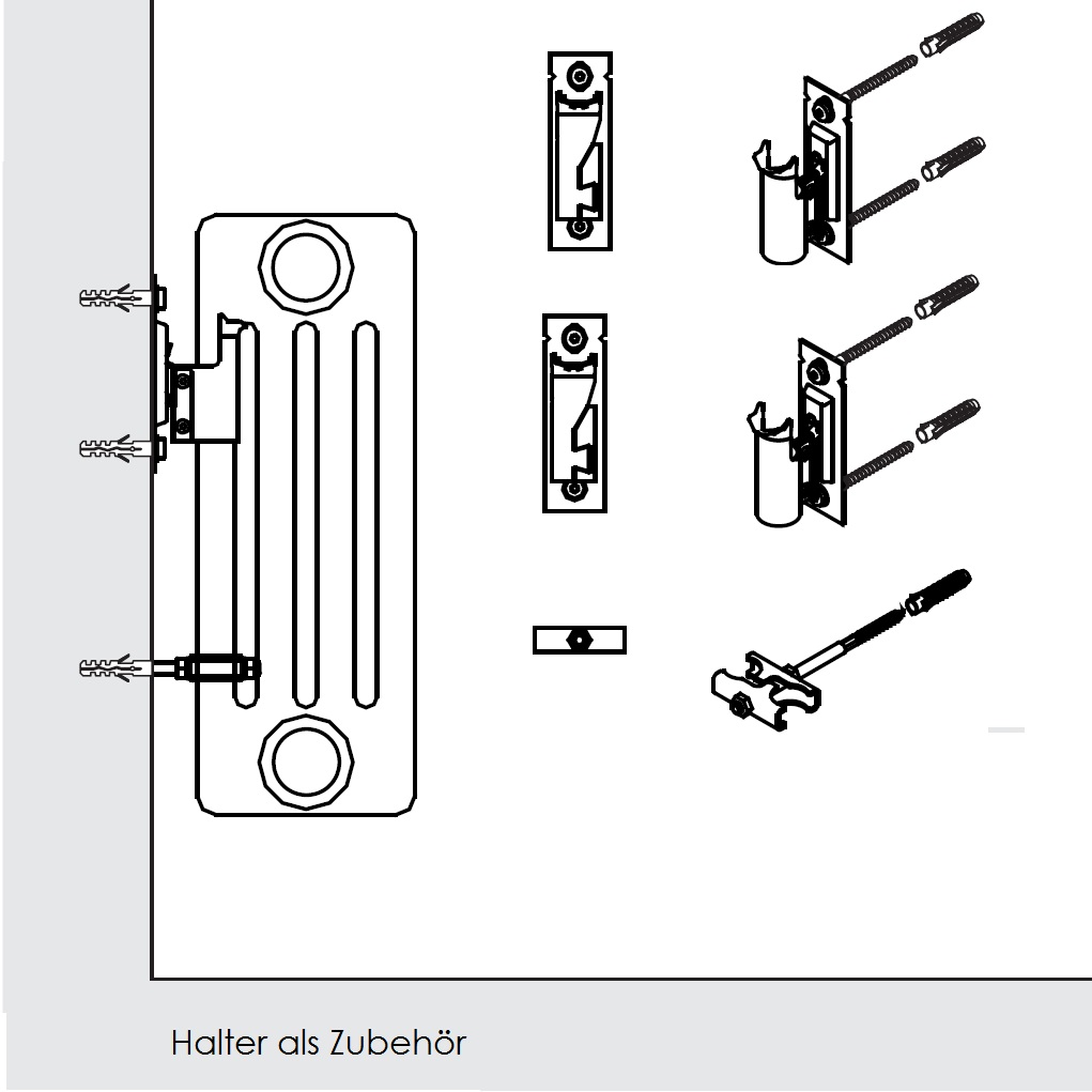 Arbonia Klemmkonsole 2 Stück ZB02520001