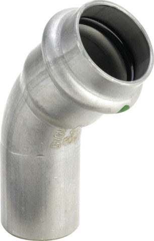 Viega Sanpress Inox Bogen 45 Grad mit SC-Contur 2326.1 in 54mm Edelstahl 435448