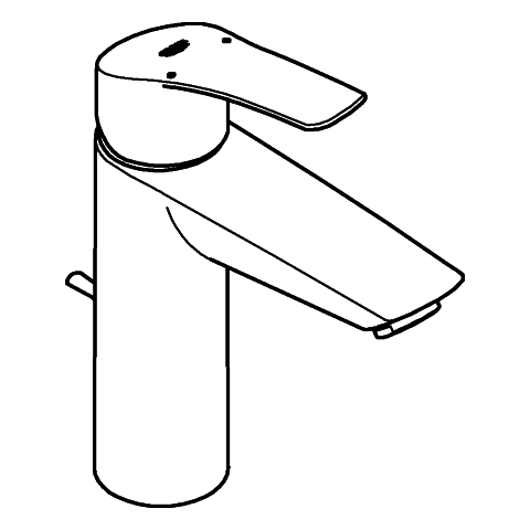 Grohe Einhand-Waschtisch-Batterie Eurosmart M-Size chrom Zugstangen-Ablaufgarnitur 23322003