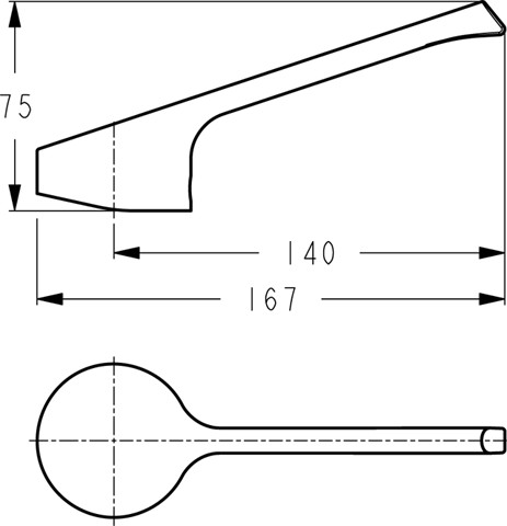 Ideal Standard Bügelgriffhebel Retta, L:140mm, chrom B960832AA
