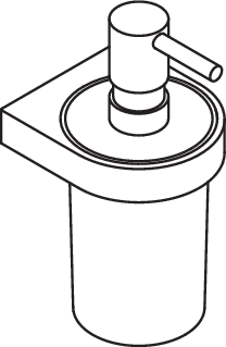 HEWI Seifen-oder Desinfektionsmittelspender mit Halter Metall, schwarz matt 800.06.11060 CV