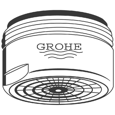 Grohe Mousseur Durchflussklasse A 15l/min bei 3 bar M24x1 mattchrom 13929P00