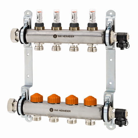 Heimeier Heizkreisverteiler Dynacon Eclipse automatischer Durchflussregler, 12 Heizkreise 9340-12.800
