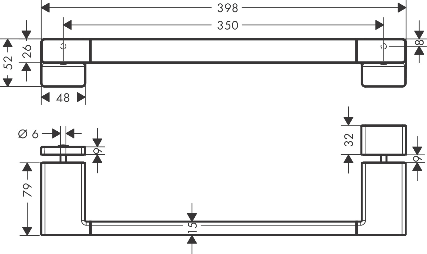 Hansgrohe Duschtürgriff AddStoris mattweiss 41759700