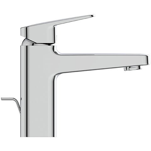 Ideal Standard Waschtischarmatur Ceraplan H90 Ausladung 124mm mit Ablaufgarnitur Idealfix chrom BD276AA