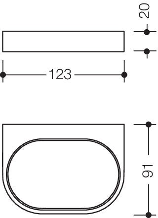 HEWI Halter System 800 K, Polyamid, für Seifenschale 800.02.010, reinweiß 800.02.10090 99