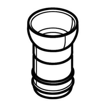 Schell Rohr mit O-Ring für MONTUS Spülkasten 8cm, weiß 292260099