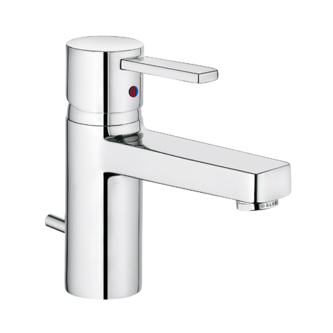 Kludi Zenta Waschtisch-Einhandmischer 120mm hohe Ausführung mit Ablaufgarnitur, chrom, DN10 382600575