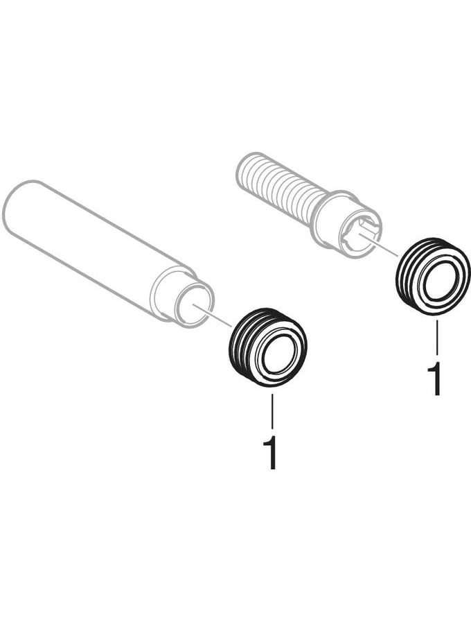 Geberit Spülbogenverlängerung für Urinal mit Manschette d32 152.489.16.1