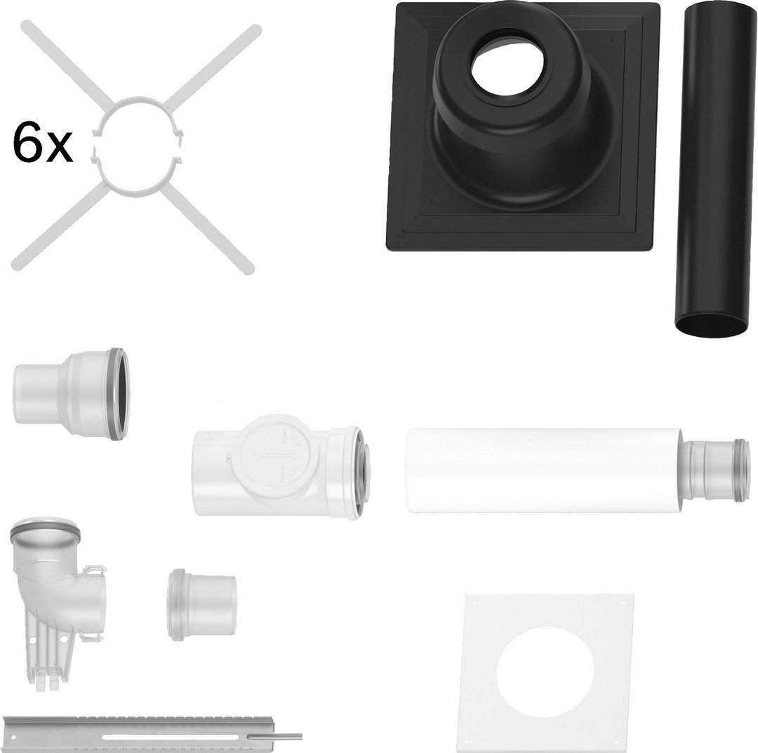 Bosch Grundbausatz C93x, d: 80/125-110mm Abgaszubehör FC-Set80-C93x (hinten 7738112744