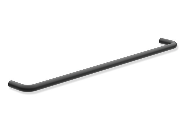 HEWI Badetuchhalter, Edelstahl, Achsmaß 600mm, Tiefe 75mm schwarz tiefmatt 480.30.00160 DC