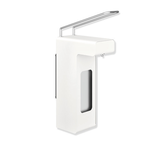 HEWI Desinfektionsmittel-oder Seifenspender System 900, Edelstahl, inkl. 1000ml Leerbehälter wiederbefüllbar, weiß tiefmatt 900.06.00260 DX