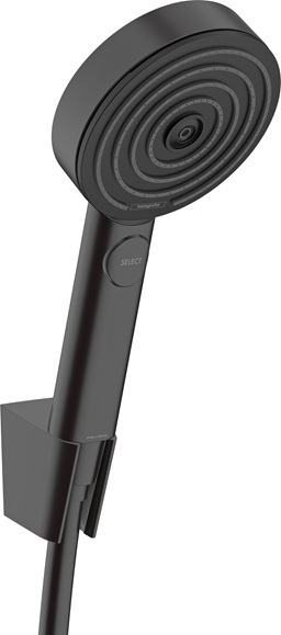 Hansgrohe Porterset Pulsify Select S 105 3 jet EcoSmart mit Brauseschlauch 1250mm schwarzmatt 24306670