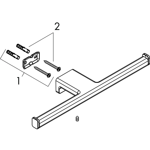 Hansgrohe Doppel-Papierrollenhalter AddStoris mattweiss ohne Deckel 41748700