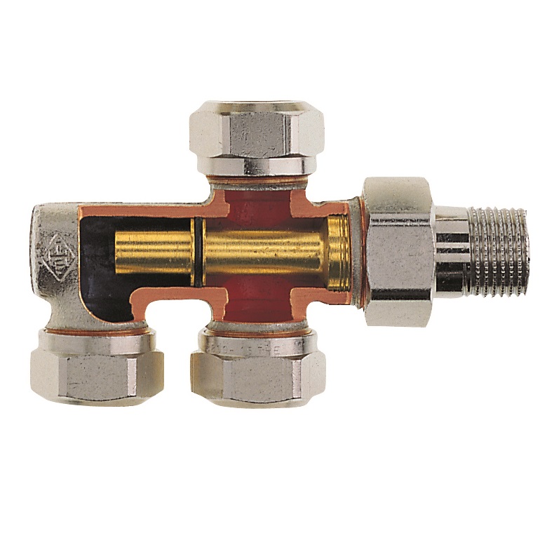 Heimeier Zweirohrverteiler Duolux ohne Absperrung DN15 (1/2") 3800-02.000