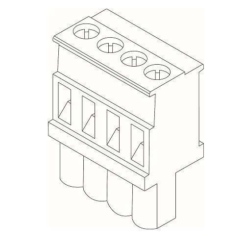 Bosch / Buderus Anschlussklemme 4-pol U ocker 8718585554