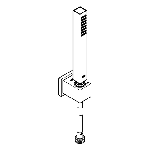 Grohe Euphoria Cube DF 9,4 l/min Brausegarnitur chrom, mit Wandbrausehalter 27703000