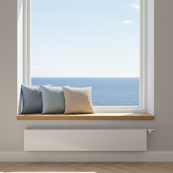 Purmo Heizkörper Plint P - Plan Ventil Compact Typ 44 H: 20 L: 300cm rechts F0A440203001130
