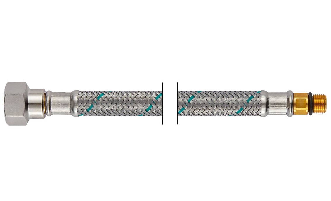 Neoperl NEOFLEX Panzerschlauch DN8 mit VS AG kurz x IG, M10x1 x 3/8" 30cm 63450030