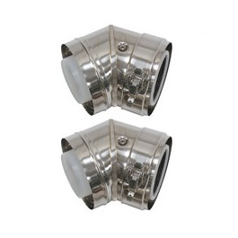 Vaillant Bogen 45 Grad, 80/125mm PP/Edelstahl für Fassadenverlegung konzentrisch 0020042757