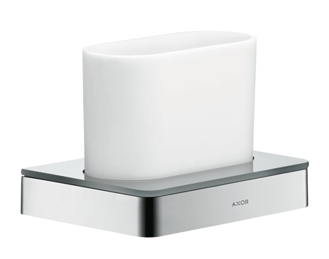 Hansgrohe Zahnglas Axor Universal Softsquare mit Halter chrom 42834000