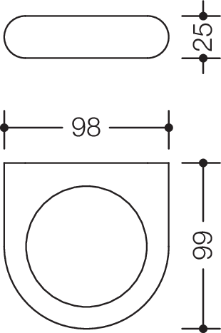 HEWI Halter Serie 801, Polyamid, matt, für Becher 801.04B020, reinweiß 801.00B100 99