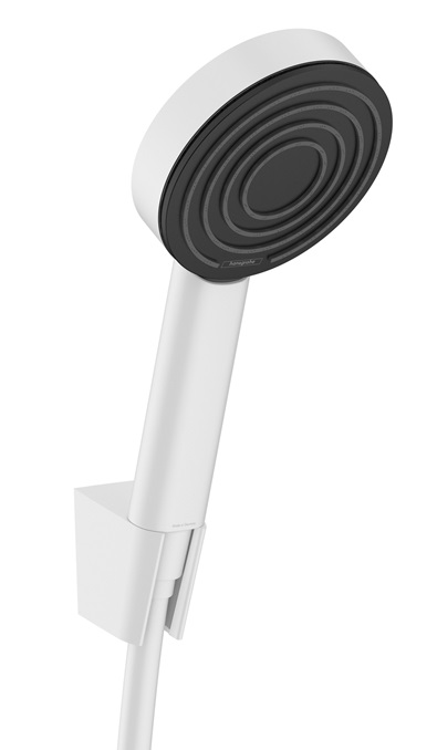 Hansgrohe Porterset Pulsify S 105 1 jet mit Brauseschlauch 1250mm mattweiß 24301700