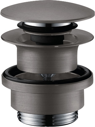 Hansgrohe Ablaufgarnitur Push-Open für Waschtisch- und Bidetmischer, Brushed Black Chrome 50100340