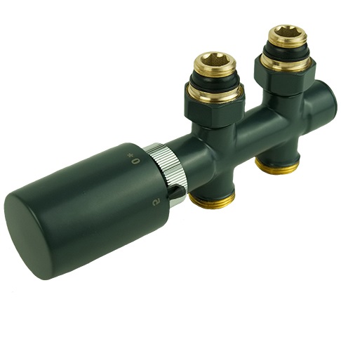 Purmo Armatur für Badheizkörper 50mm Durchgang anthrazit RAL 7016 matt AZ1XTPS9037004G