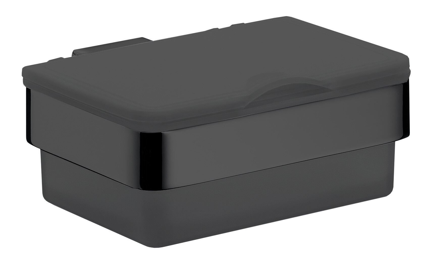 Emco Feuchtpapierhalter Loft Kunststoffbox schwarz / schwarz  053913301